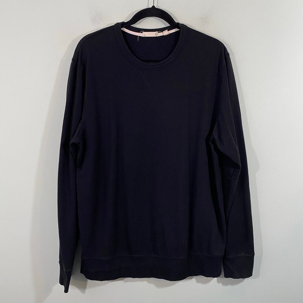 Tasc Men Black Performance Crew Neck French Terry Pullover Sweatshirt Size XL